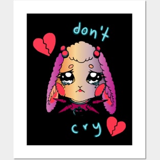 dont cry cute gothic bunny Posters and Art